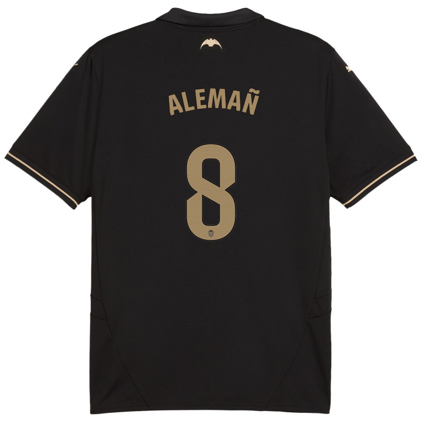 Hombre Camiseta Pedro Alemañ #8 Negro 2ª Equipación 2024/25 La Camisa México