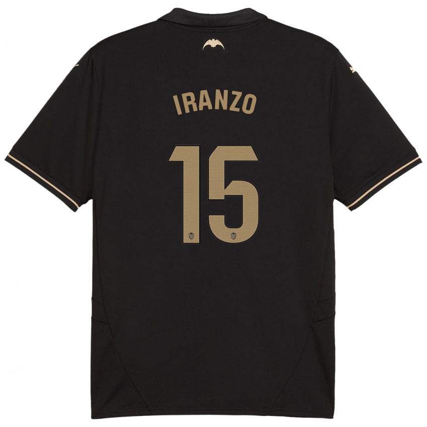 Hombre Camiseta Rubén Iranzo #15 Negro 2ª Equipación 2024/25 La Camisa México