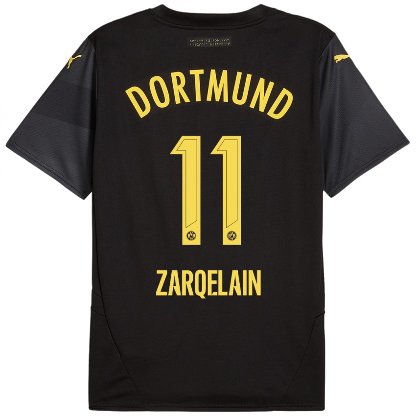 Hombre Camiseta Fadi Zarqelain #11 Negro Amarillo 2ª Equipación 2024/25 La Camisa México