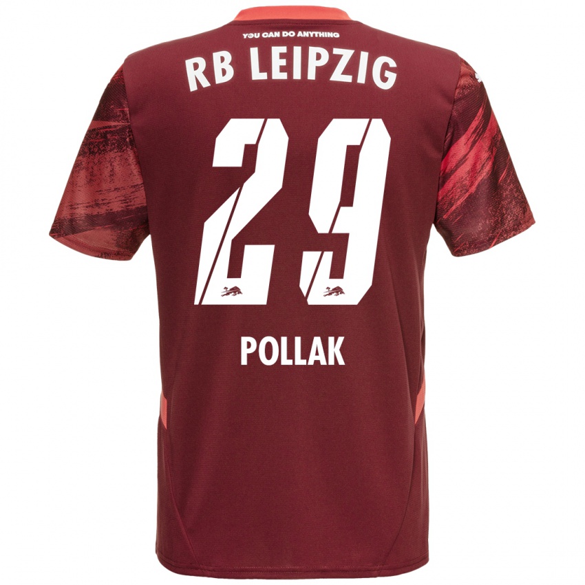 Hombre Camiseta Julia Pollak #29 Borgoña 2ª Equipación 2024/25 La Camisa México