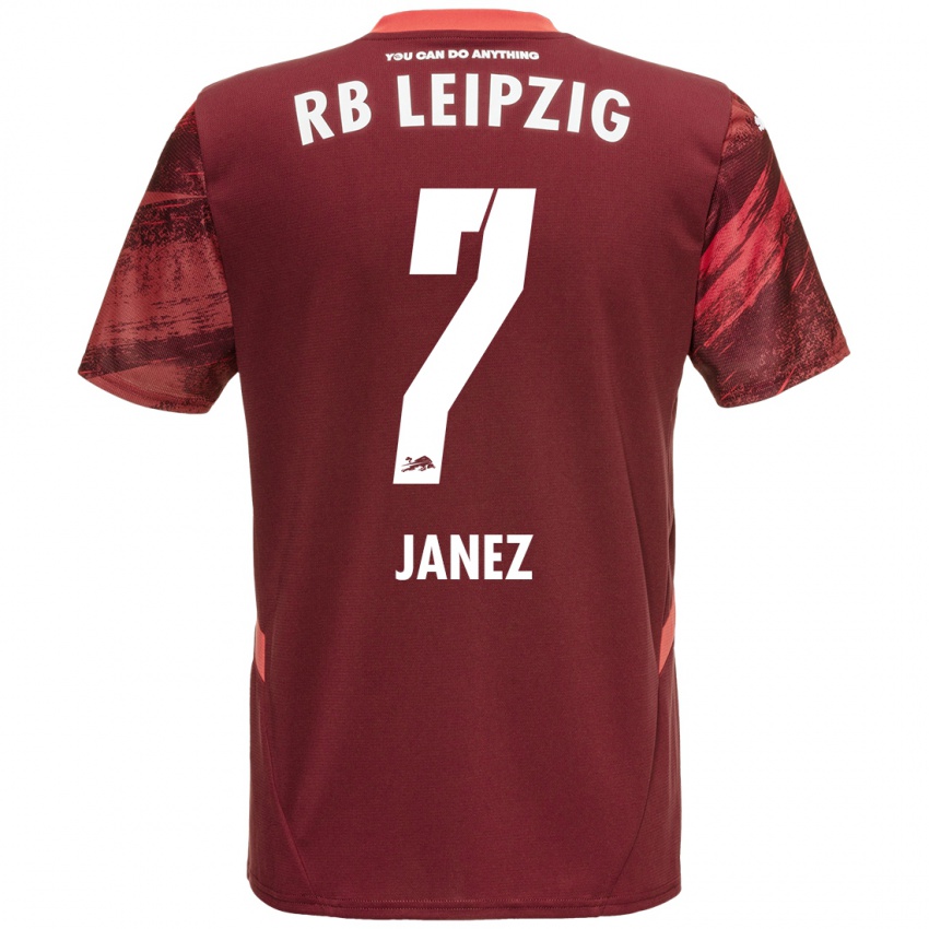 Hombre Camiseta Korina Lara Janež #7 Borgoña 2ª Equipación 2024/25 La Camisa México