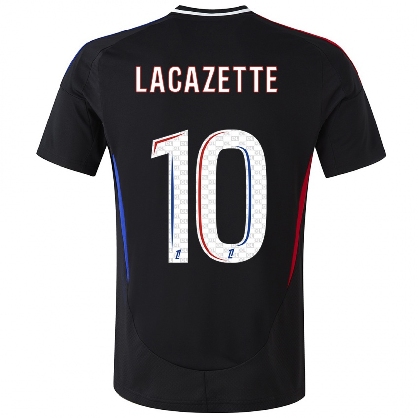 Hombre Camiseta Alexandre Lacazette #10 Negro 2ª Equipación 2024/25 La Camisa México