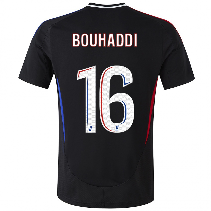 Hombre Camiseta Sarah Bouhaddi #16 Negro 2ª Equipación 2024/25 La Camisa México