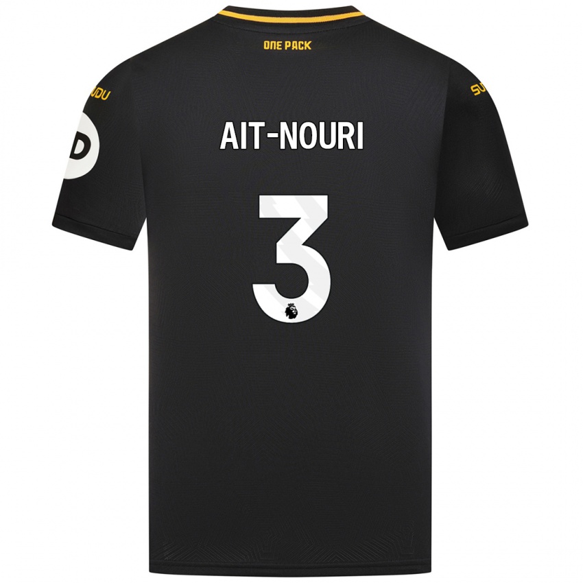 Hombre Camiseta Rayan Ait Nouri #3 Negro 2ª Equipación 2024/25 La Camisa México