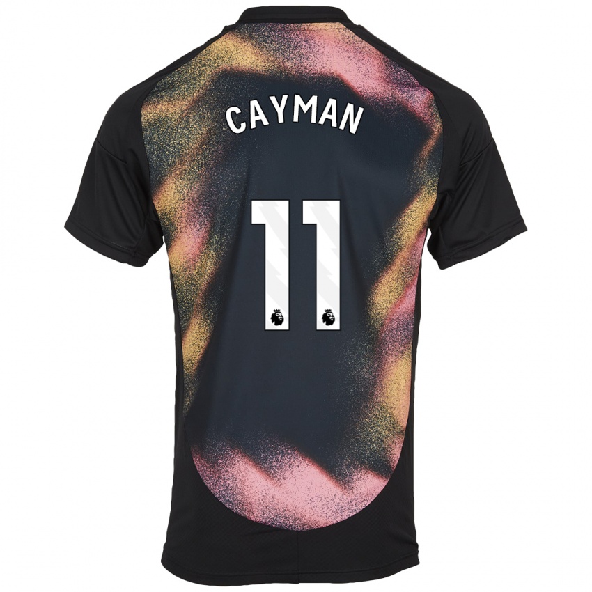 Hombre Camiseta Janice Cayman #11 Negro Blanco 2ª Equipación 2024/25 La Camisa México