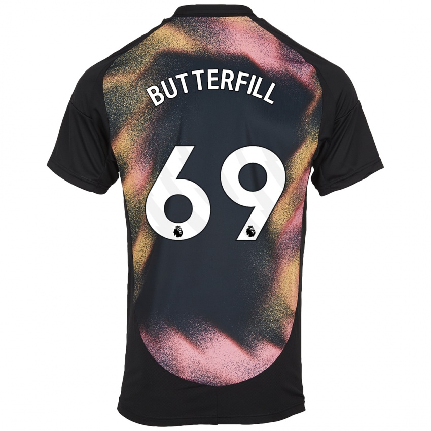 Hombre Camiseta Jack Butterfill #69 Negro Blanco 2ª Equipación 2024/25 La Camisa México