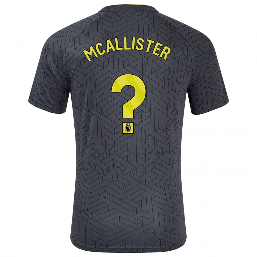 Hombre Camiseta Sean Mcallister #0 Negro Amarillo 2ª Equipación 2024/25 La Camisa México