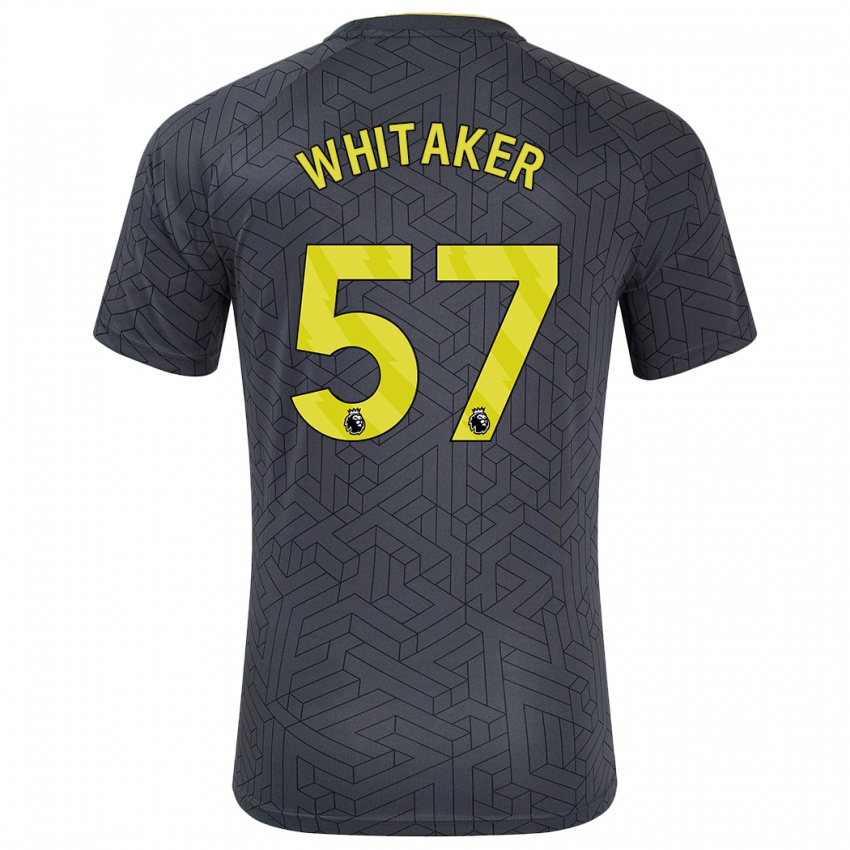 Hombre Camiseta Charlie Whitaker #57 Negro Amarillo 2ª Equipación 2024/25 La Camisa México