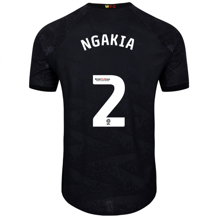 Hombre Camiseta Jeremy Ngakia #2 Negro Blanco 2ª Equipación 2024/25 La Camisa México