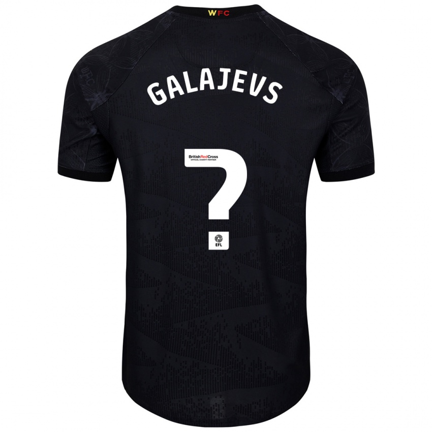 Hombre Camiseta Marats Galajevs #0 Negro Blanco 2ª Equipación 2024/25 La Camisa México