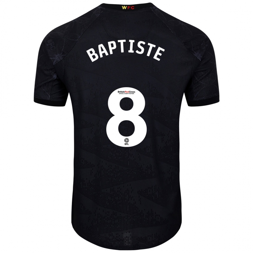 Hombre Camiseta Bianca Baptiste #8 Negro Blanco 2ª Equipación 2024/25 La Camisa México