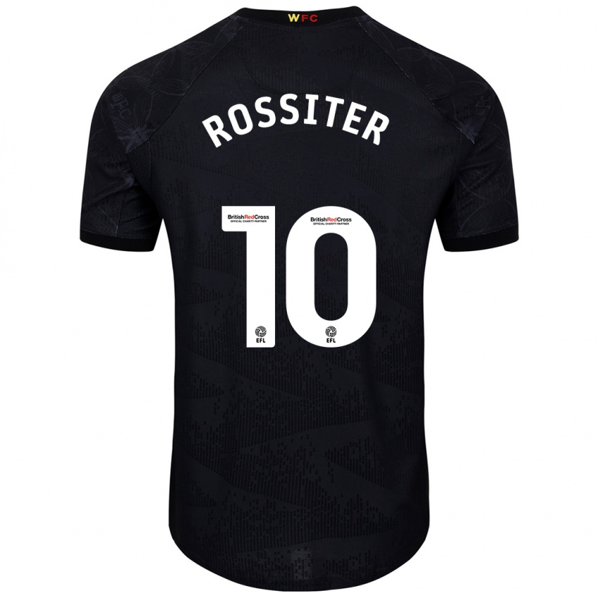 Hombre Camiseta Annie Rossiter #10 Negro Blanco 2ª Equipación 2024/25 La Camisa México