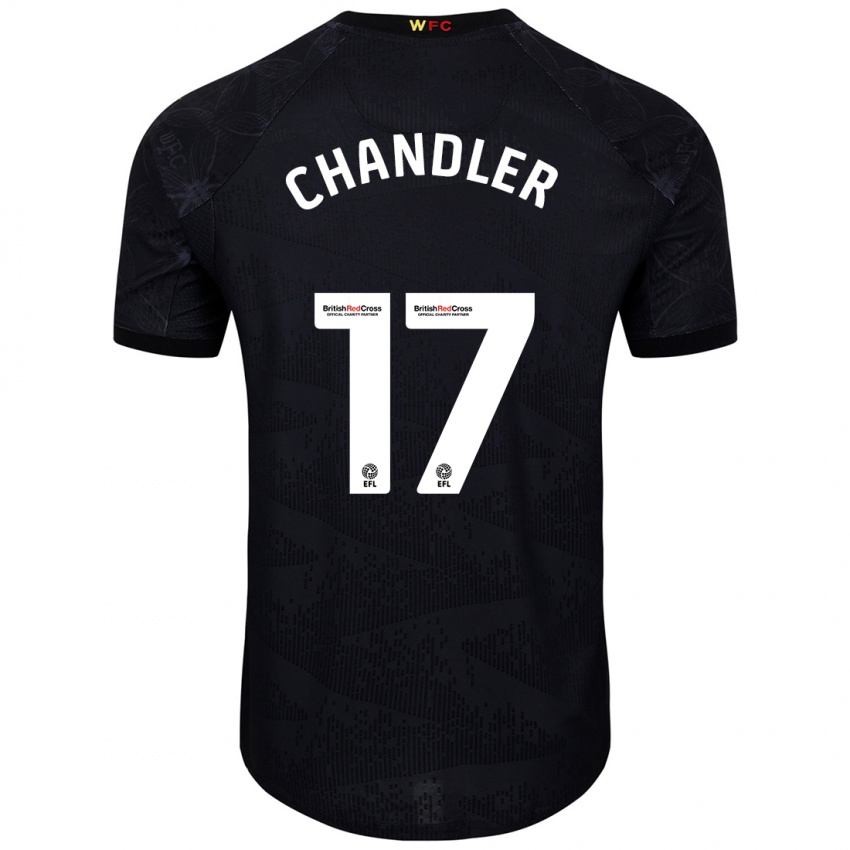 Hombre Camiseta Megan Chandler #17 Negro Blanco 2ª Equipación 2024/25 La Camisa México