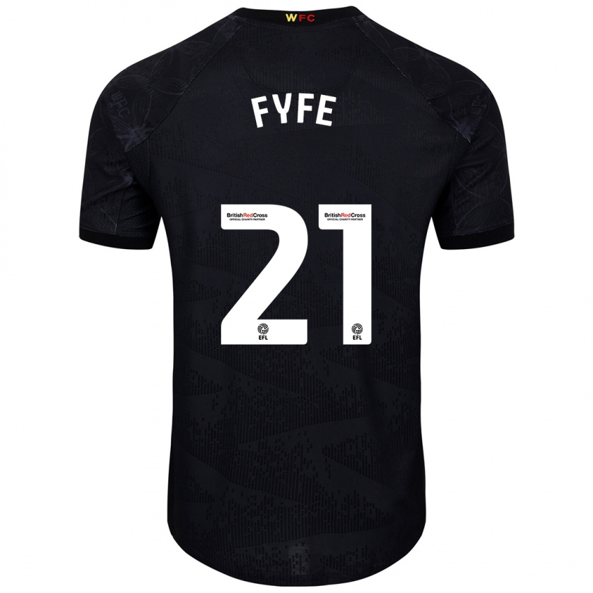 Hombre Camiseta Flo Fyfe #21 Negro Blanco 2ª Equipación 2024/25 La Camisa México