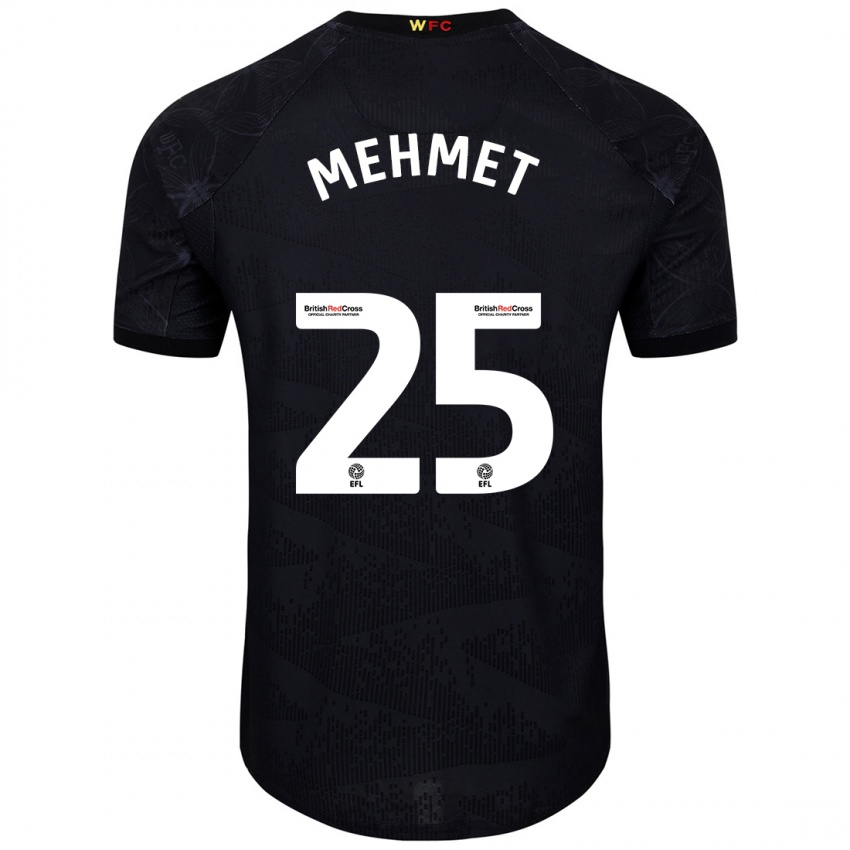 Hombre Camiseta Melis Mehmet #25 Negro Blanco 2ª Equipación 2024/25 La Camisa México