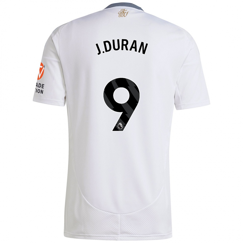 Hombre Camiseta Jhon Durán #9 Blanco 2ª Equipación 2024/25 La Camisa México