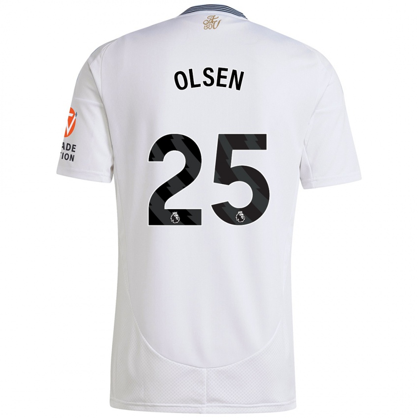 Hombre Camiseta Robin Olsen #25 Blanco 2ª Equipación 2024/25 La Camisa México