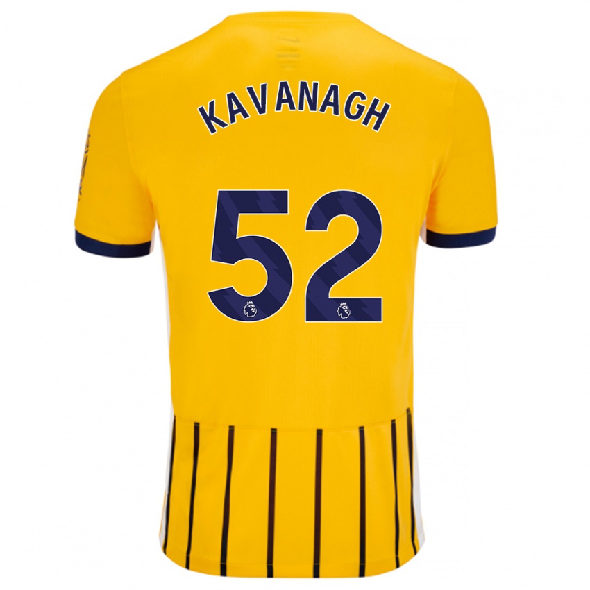 Hombre Camiseta Leigh Kavanagh #52 Dorado Azul Rayas 2ª Equipación 2024/25 La Camisa México