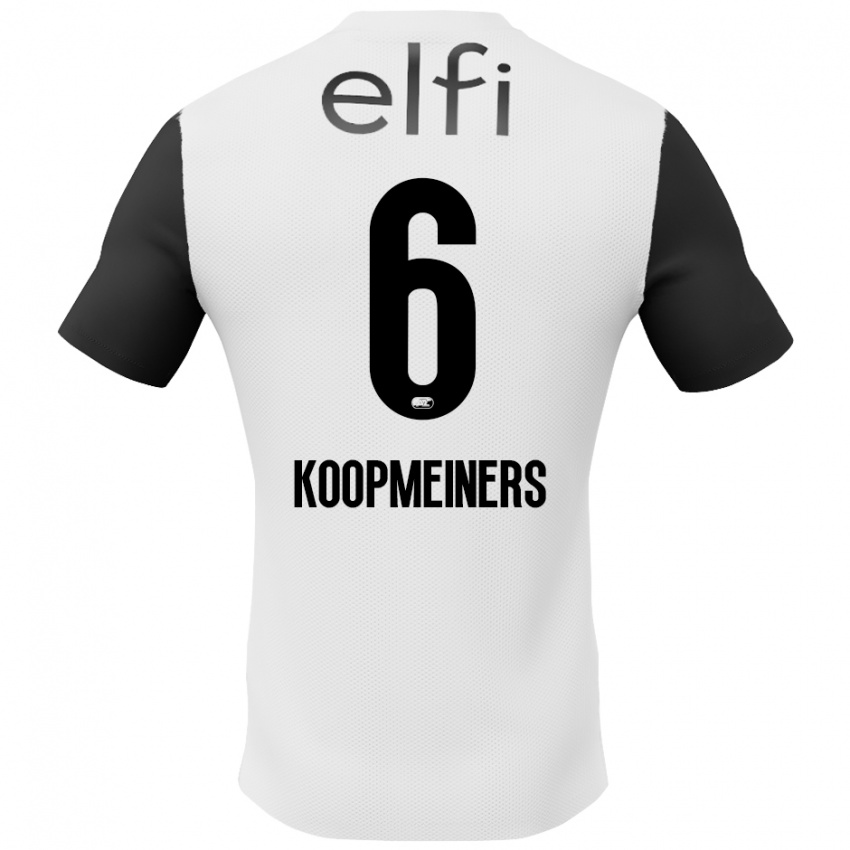 Hombre Camiseta Peer Koopmeiners #6 Blanco Negro 2ª Equipación 2024/25 La Camisa México