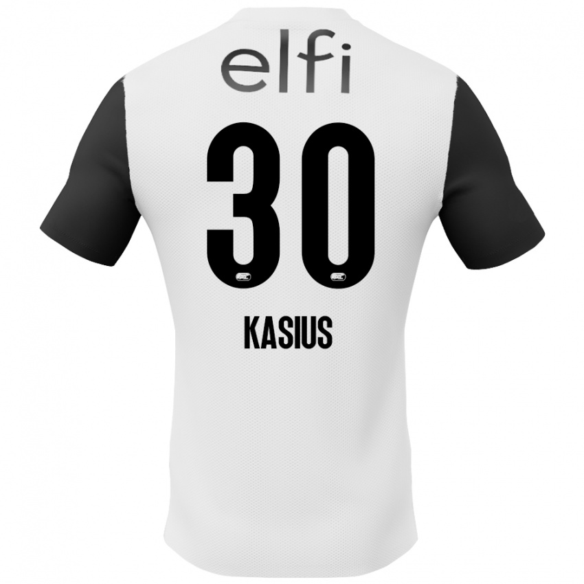 Hombre Camiseta Denso Kasius #30 Blanco Negro 2ª Equipación 2024/25 La Camisa México