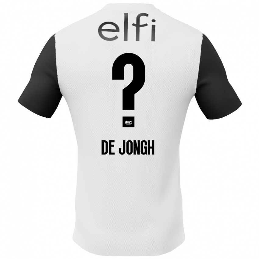 Hombre Camiseta Iain De Jongh #0 Blanco Negro 2ª Equipación 2024/25 La Camisa México