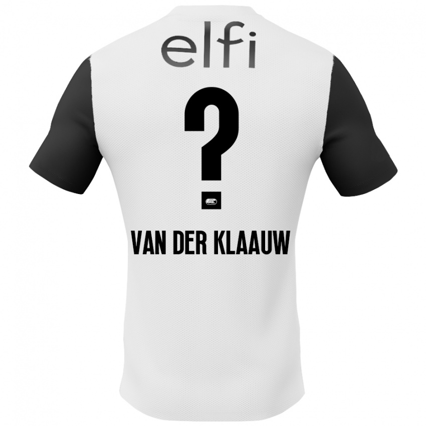 Hombre Camiseta Deacon Van Der Klaauw #0 Blanco Negro 2ª Equipación 2024/25 La Camisa México