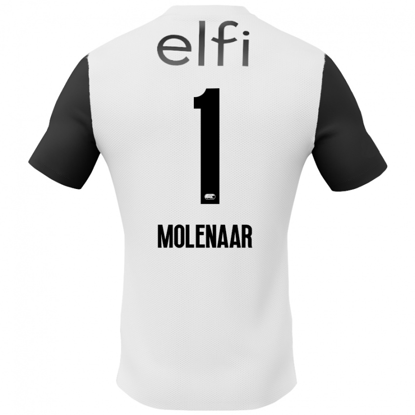 Hombre Camiseta Finn Molenaar #1 Blanco Negro 2ª Equipación 2024/25 La Camisa México