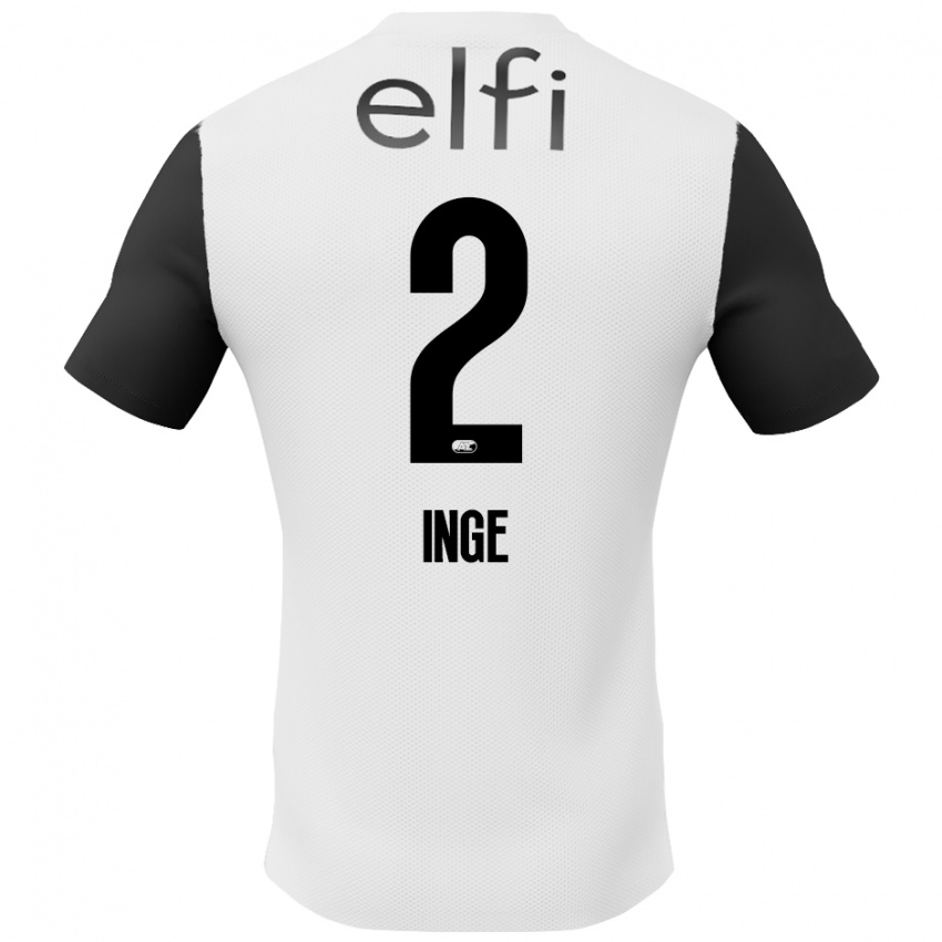 Hombre Camiseta Kiani Inge #2 Blanco Negro 2ª Equipación 2024/25 La Camisa México