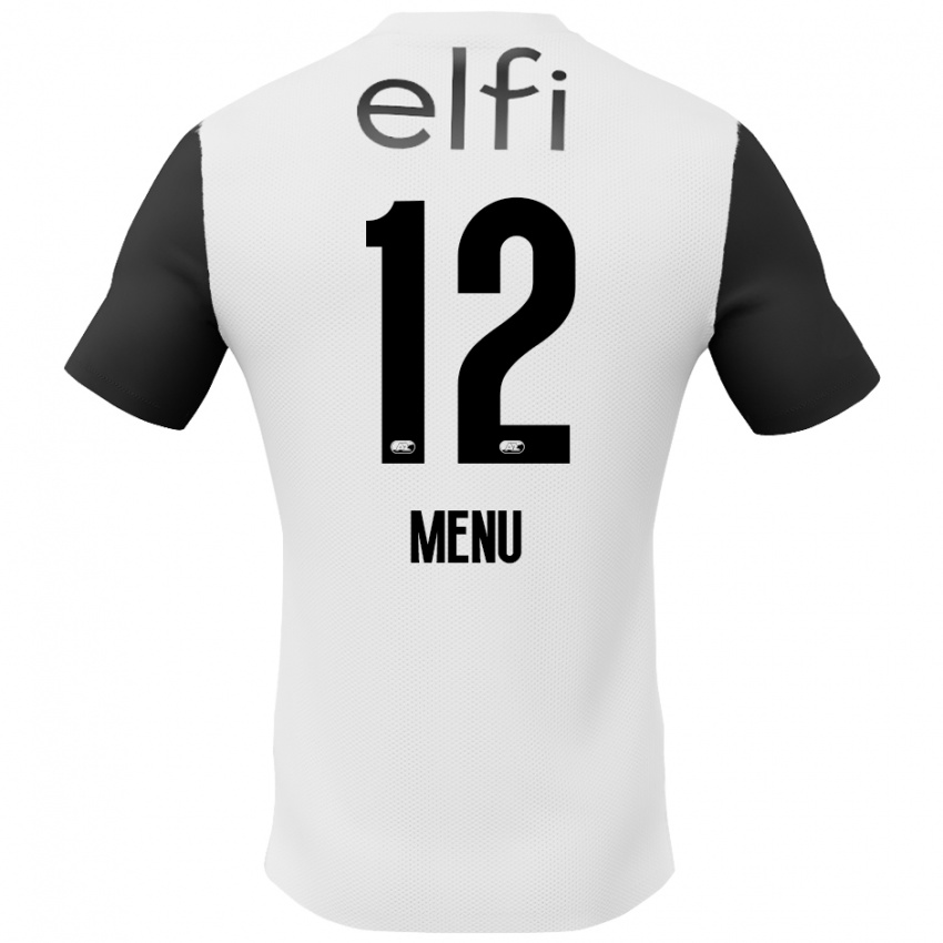 Hombre Camiseta Mathijs Menu #12 Blanco Negro 2ª Equipación 2024/25 La Camisa México