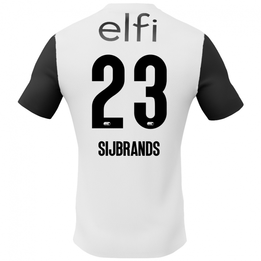 Hombre Camiseta Julian Sijbrands #23 Blanco Negro 2ª Equipación 2024/25 La Camisa México