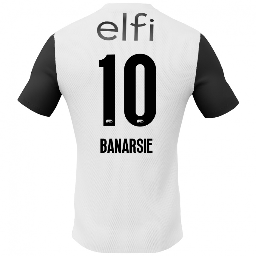 Hombre Camiseta Amy Banarsie #10 Blanco Negro 2ª Equipación 2024/25 La Camisa México