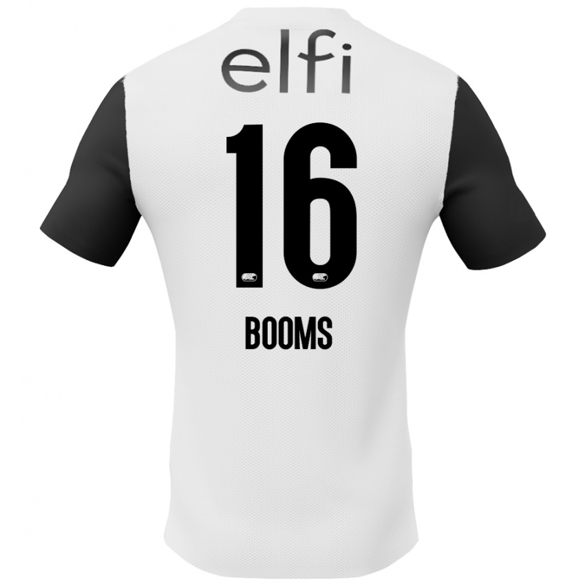 Hombre Camiseta Trinette Booms #16 Blanco Negro 2ª Equipación 2024/25 La Camisa México