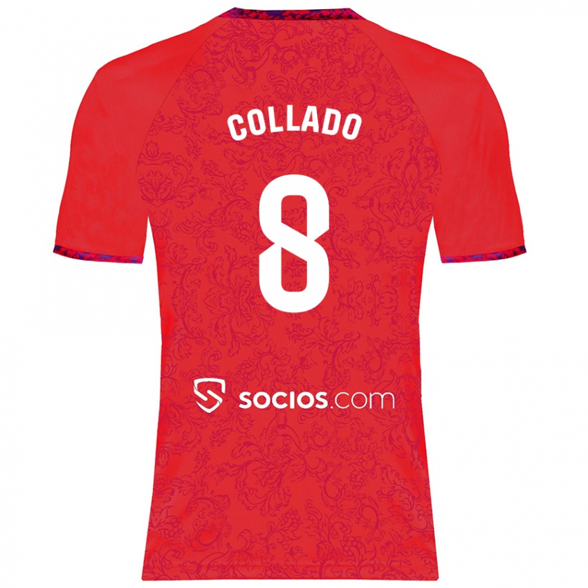 Hombre Camiseta Alberto Collado #8 Rojo 2ª Equipación 2024/25 La Camisa México