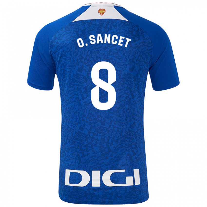 Hombre Camiseta Oihan Sancet #8 Azul Real 2ª Equipación 2024/25 La Camisa México