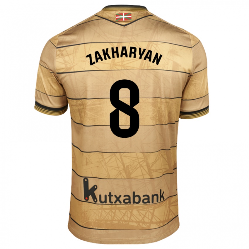 Hombre Camiseta Arsen Zakharyan #8 Marrón 2ª Equipación 2024/25 La Camisa México