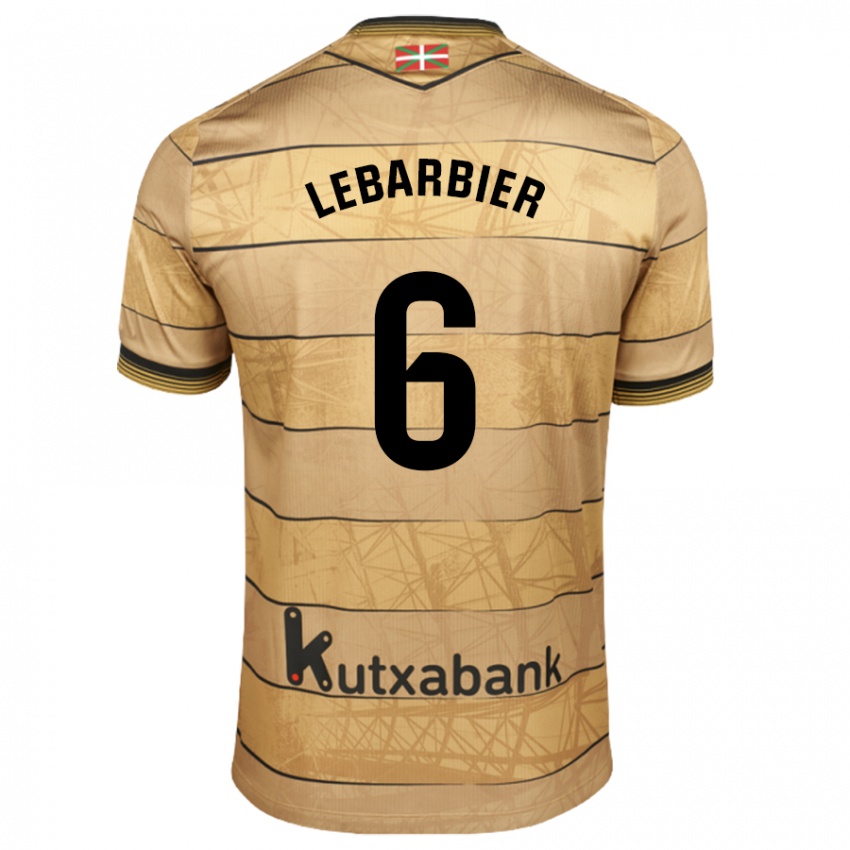 Hombre Camiseta Alex Lebarbier #6 Marrón 2ª Equipación 2024/25 La Camisa México