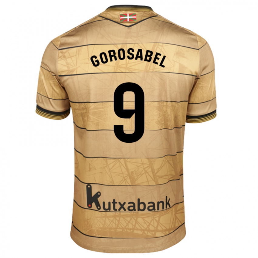 Hombre Camiseta Jakes Gorosabel #9 Marrón 2ª Equipación 2024/25 La Camisa México