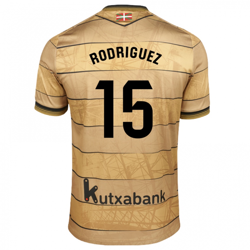 Hombre Camiseta Peru Rodriguez #15 Marrón 2ª Equipación 2024/25 La Camisa México