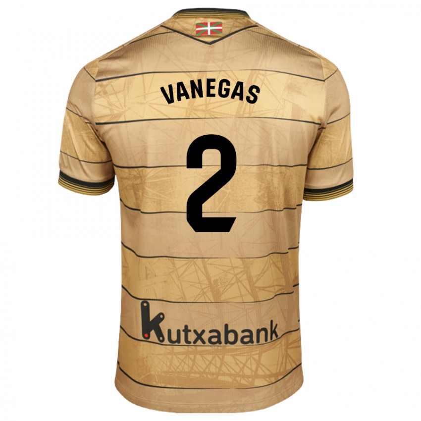 Hombre Camiseta Manuela Vanegas Cataño #2 Marrón 2ª Equipación 2024/25 La Camisa México