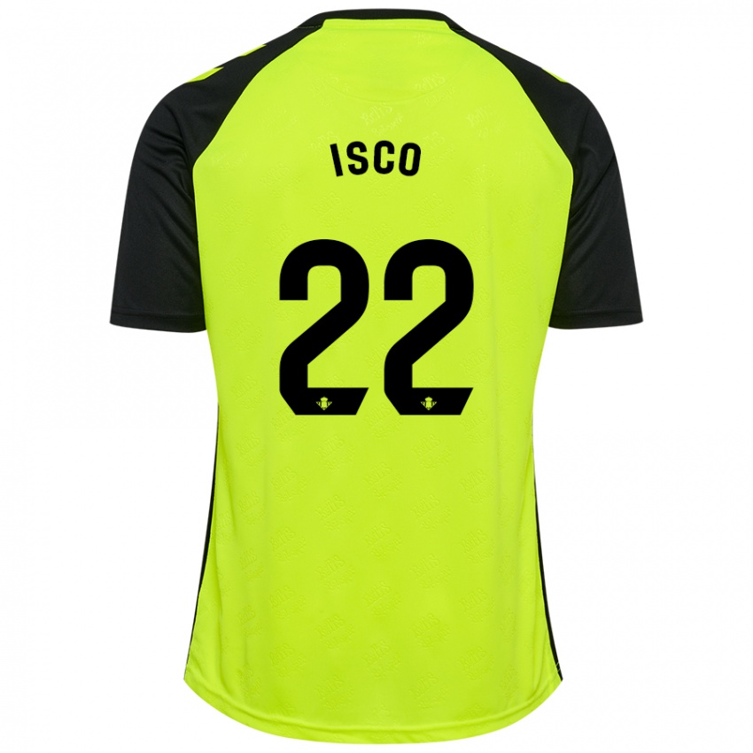 Hombre Camiseta Isco #22 Amarillo Fluorescente Negro 2ª Equipación 2024/25 La Camisa México