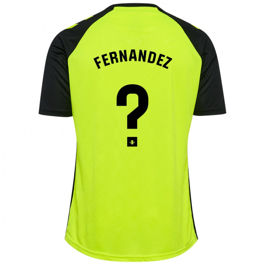 Hombre Camiseta Nicolás Fernández #0 Amarillo Fluorescente Negro 2ª Equipación 2024/25 La Camisa México