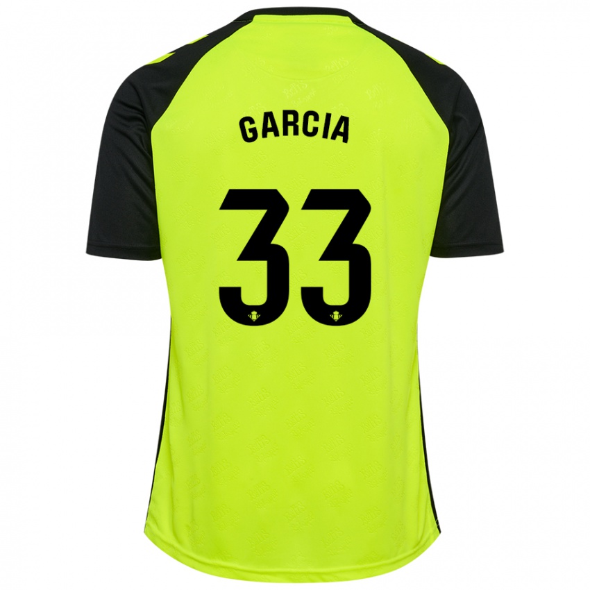 Hombre Camiseta Pablo García #33 Amarillo Fluorescente Negro 2ª Equipación 2024/25 La Camisa México