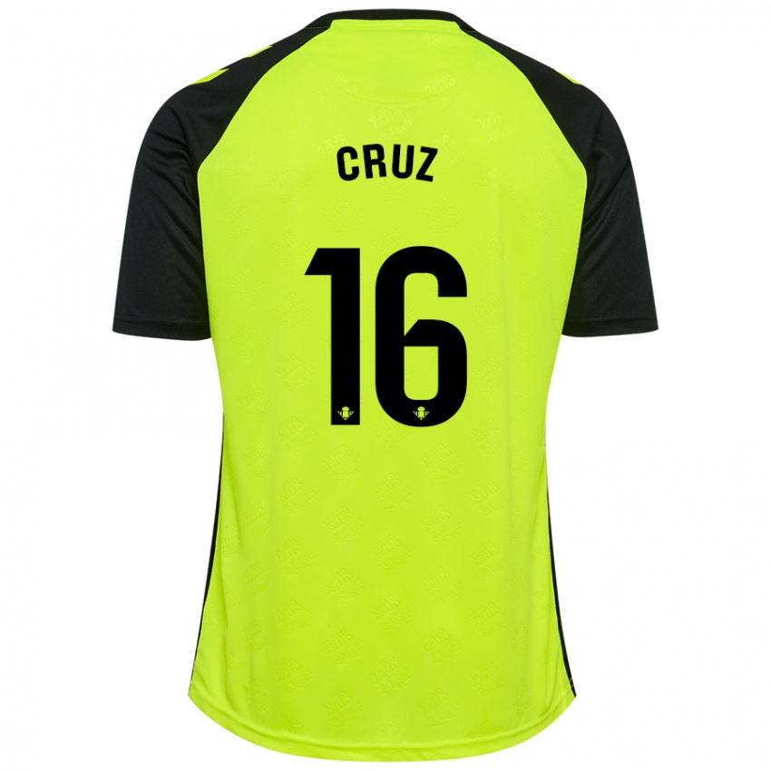 Hombre Camiseta Juan Cruz #16 Amarillo Fluorescente Negro 2ª Equipación 2024/25 La Camisa México