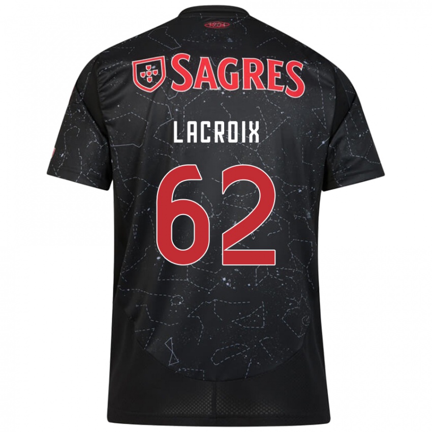 Hombre Camiseta Lenny Lacroix #62 Negro Rojo 2ª Equipación 2024/25 La Camisa México