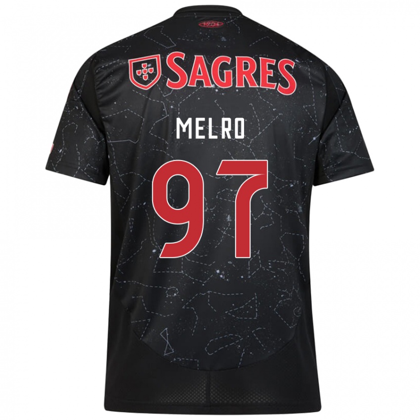 Hombre Camiseta José Melro #97 Negro Rojo 2ª Equipación 2024/25 La Camisa México