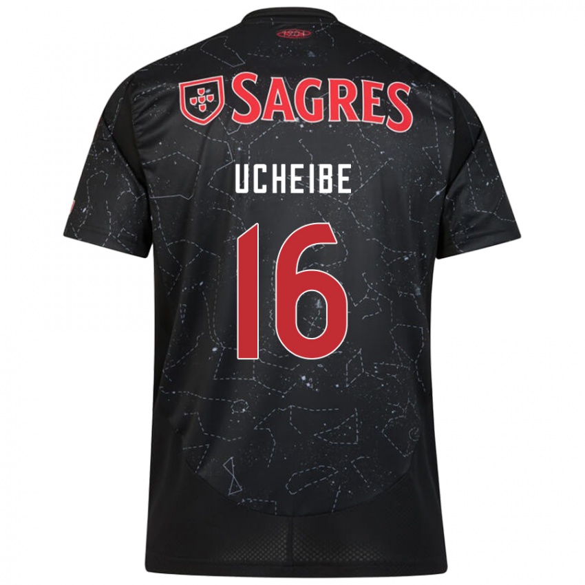 Hombre Camiseta Christy Ucheibe #16 Negro Rojo 2ª Equipación 2024/25 La Camisa México