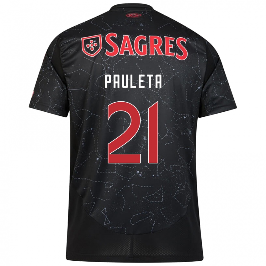 Hombre Camiseta Pauleta #21 Negro Rojo 2ª Equipación 2024/25 La Camisa México