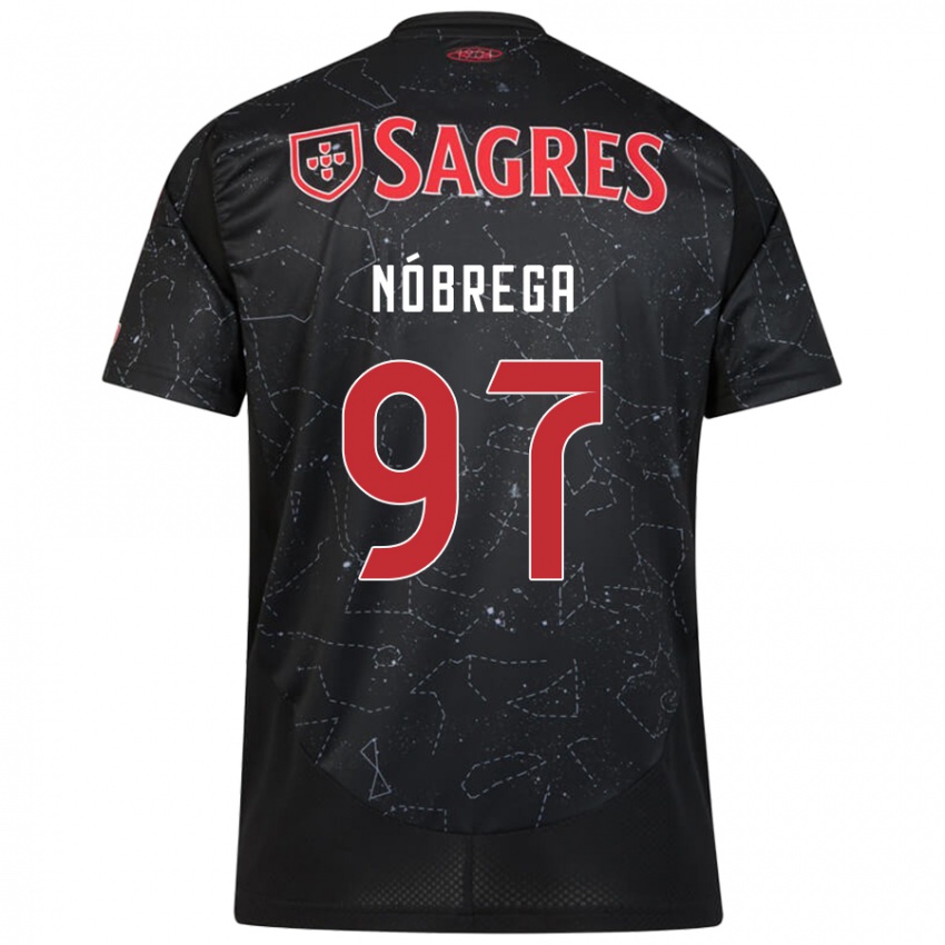 Hombre Camiseta Ricardo Nóbrega #97 Negro Rojo 2ª Equipación 2024/25 La Camisa México