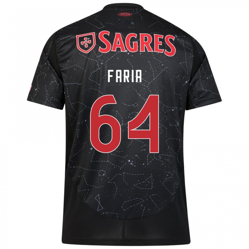 Hombre Camiseta Hugo Faria #64 Negro Rojo 2ª Equipación 2024/25 La Camisa México