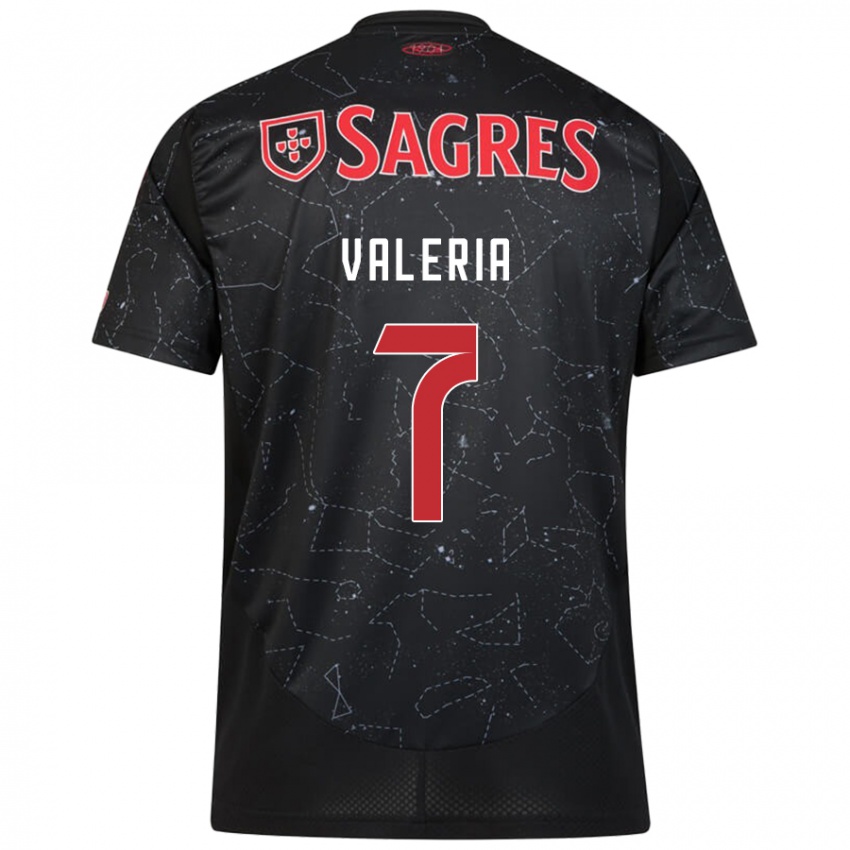 Hombre Camiseta Valeria #7 Negro Rojo 2ª Equipación 2024/25 La Camisa México